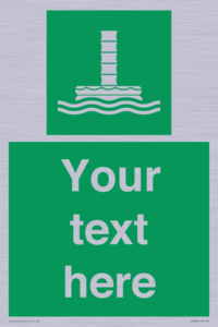 Custom sign safe condition Evacuation chute 